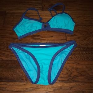 Navy and teal Target bikini